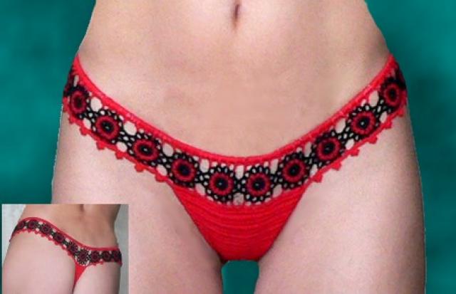 Háčkovaná tanga Olívie — foto 1