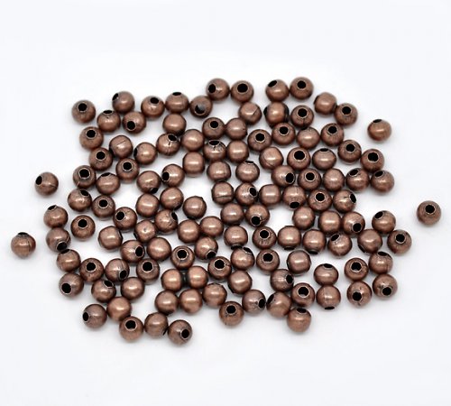 Kovový korálek měď 4mm/500ks