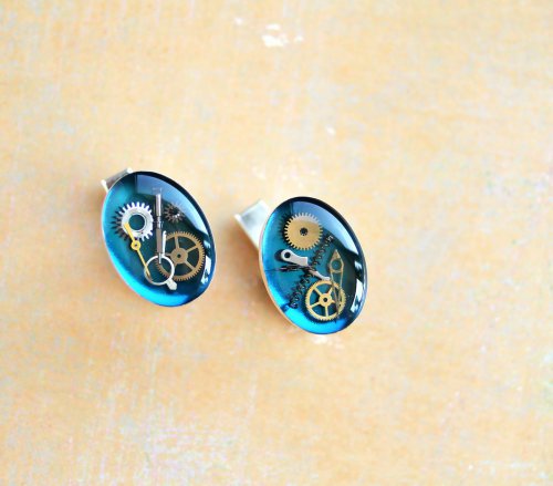 Manžetové knoflíčky /blue oval/ — foto 1