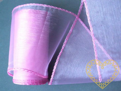 Organza růžová, š=10 cm