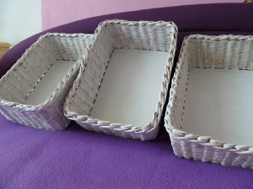 Koše - bedýnka střední bílá — foto 1