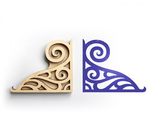 Dřevěné rohové razítko - ornament — foto 1