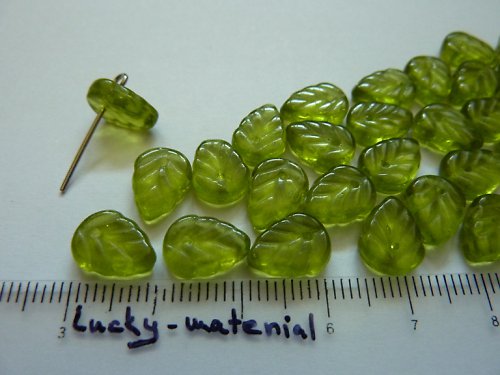Zelené lístečky 11 x 7 mm ..... 30 ks — foto 1