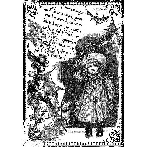 LaBlanche - CHILD WITH MISTLETOE - silik. razítko — foto 1