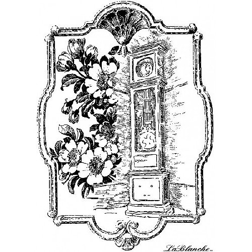 LaBlanche - FRAME WITH STANDING CLOCK - razítko — foto 1