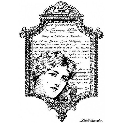 LaBlanche - FRAME WITH WOMAN´S HEAD - razítko — foto 1