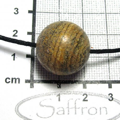 Obrázkový jaspis, kulička 2cm, vrtaná č.1 — foto 1