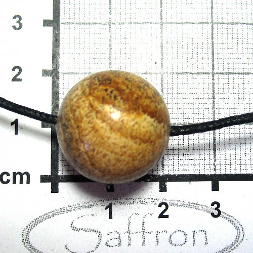 R Obrázkový jaspis, kulička 2cm, vrtaná č.2 — foto 1