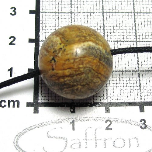 Obrázkový jaspis, kulička 2cm, vrtaná č.3 — foto 1