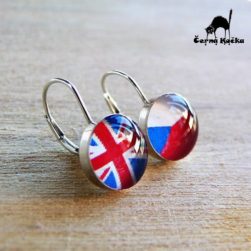 Česko-britské náušnice (Ag 925) — foto 1