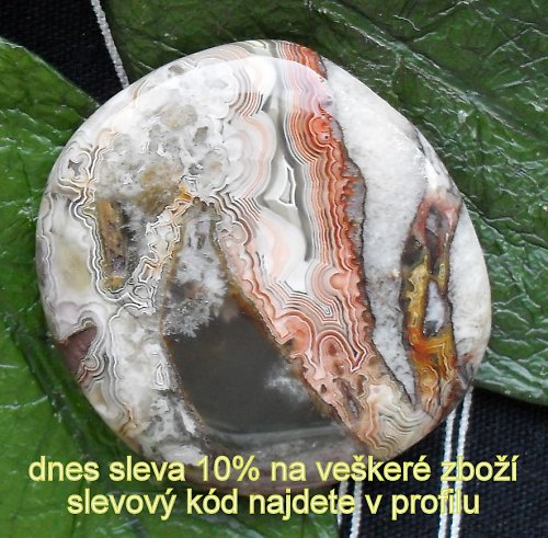 Mexický achát 43x40x8mm — foto 1
