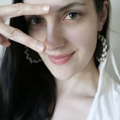 Textilní náušnice — foto 1
