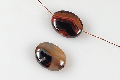 Achátový korálek 2x1,5cm — foto 1