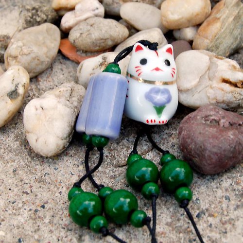 Maneki neko kočička barvínková 3 — foto 1