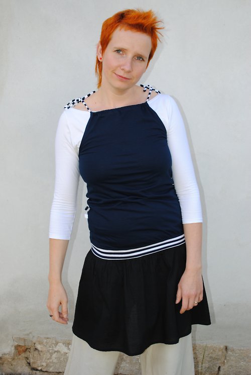 Modrý námořnický top ve vel. S — foto 1