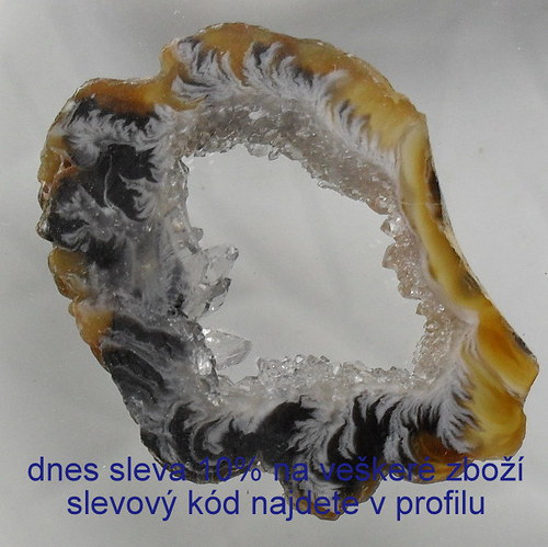 Achát peříčkový 27x20x3mm — foto 1
