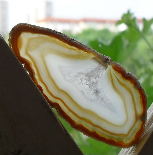 Achátový plátek 62x29x3mm — foto 1