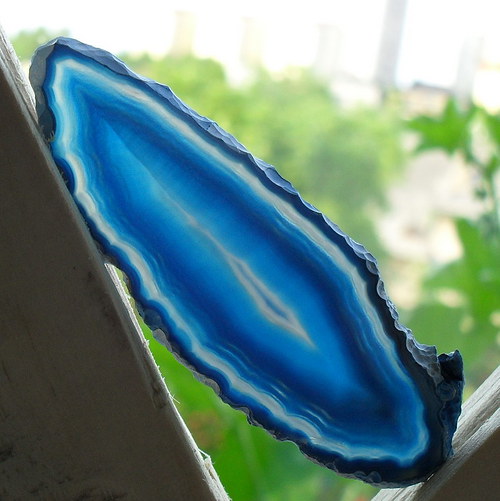 Achátový plátek 61x21x3mm — foto 1