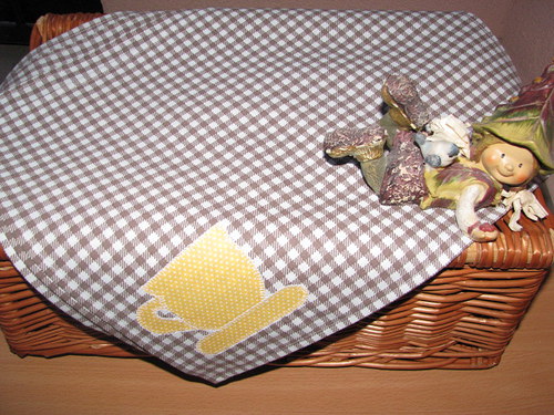 Set 4ks prostírání hnědá kostička — foto 1