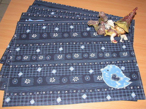 Set 4ks prostírání CHalupářská modř — foto 1