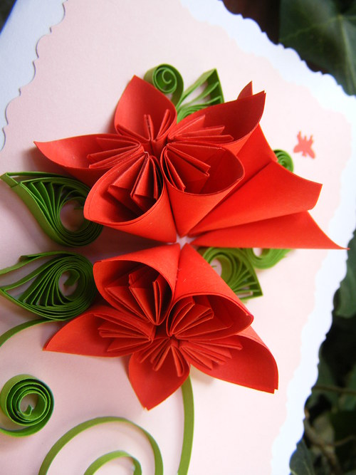 Kusudama přáníčko - červené — foto 1