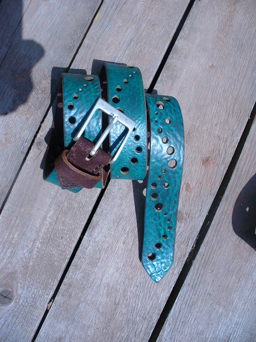 Handmade-KERTAG® kožený opasek AQUA — foto 1