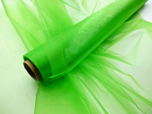 Organza zelená neobroubená (barva č. 32)