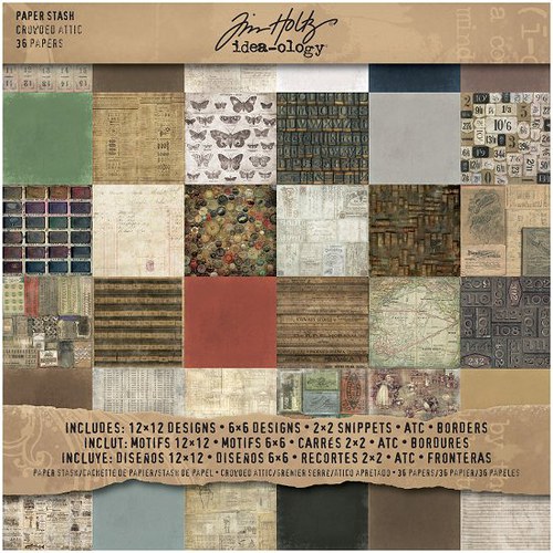 Tim Holtz - scrapbookové čtvrtky CROWDED ATTIC — foto 1