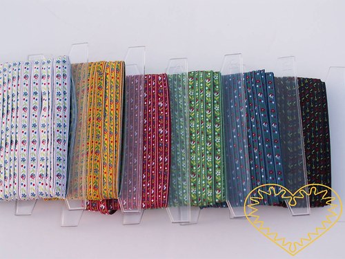Krojová stuha - š 1 cm - různé barvy - 25 m