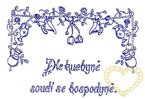 Nástěnná textilní kuchařka - Dle kuchyně soudí se