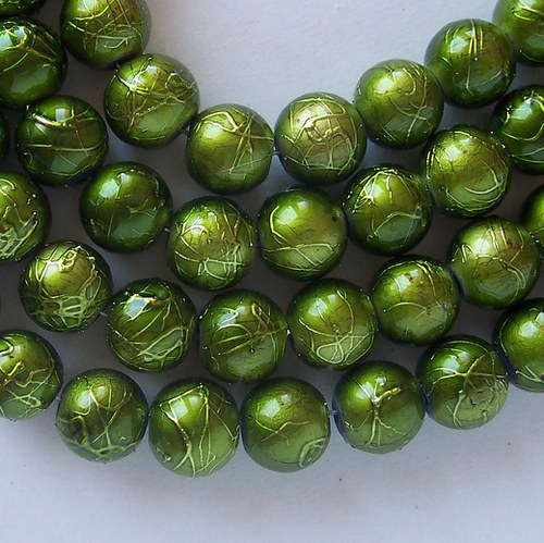 Perličky metalky Ø10mm - kaki SLEVA!!! — foto 1