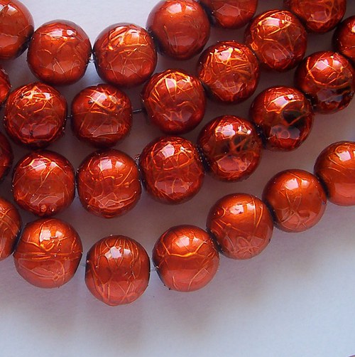 Perličky metalky Ø10mm - oranžová SLEVA!!! — foto 1