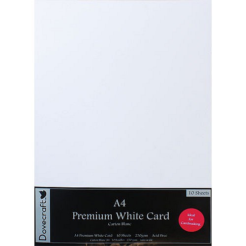 Dovecraft - scrap. čtvrtky A4 PREMIUM WHITE 10 ks — foto 1