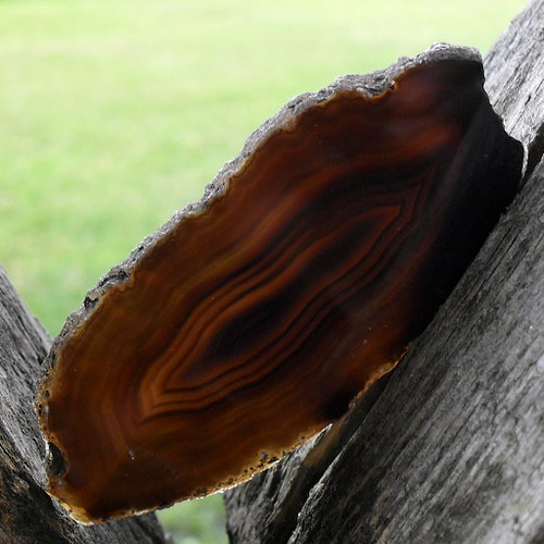 Achátový plátek 68x30x3mm — foto 1