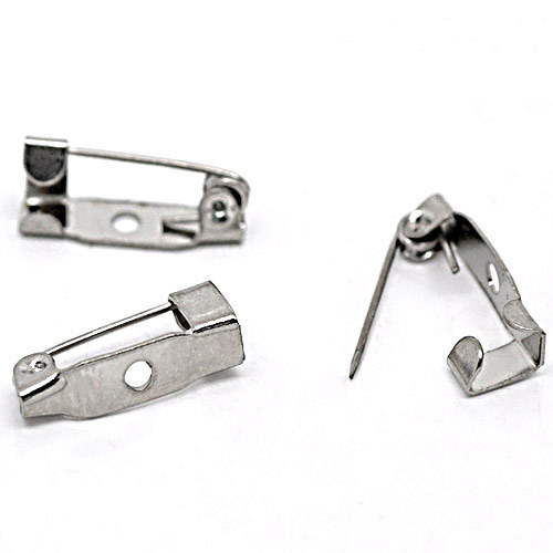 Brožové zapínání/ platina/ 16x4mm/ 6ks