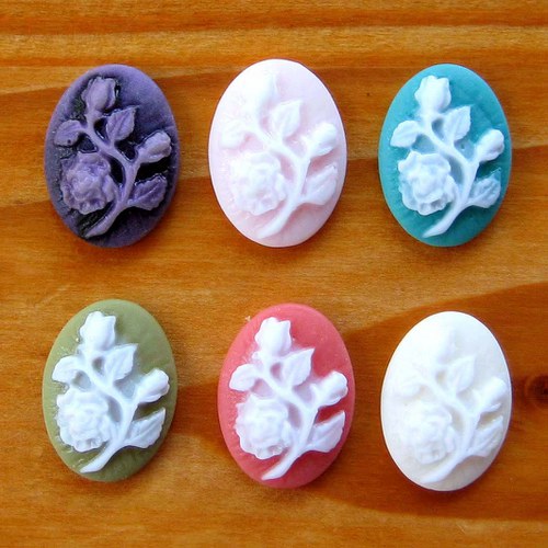 Kamej - 13x18mm - Fialová