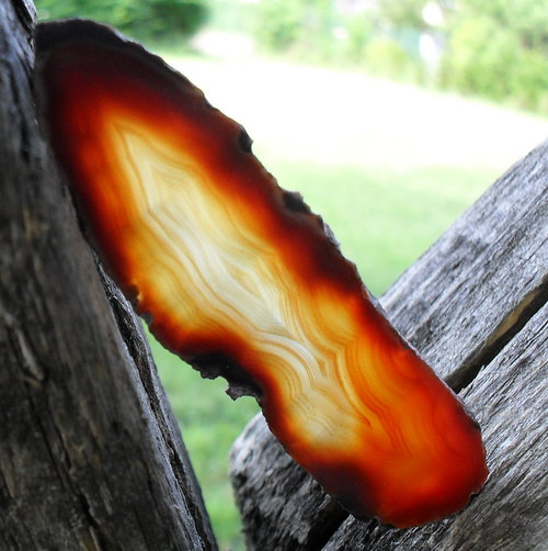 Achátový plátek 80x23x3mm — foto 1