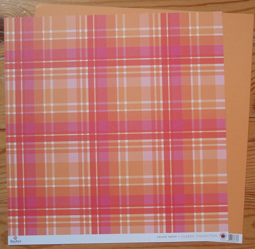 Scrapbook čtvrtka - Orange tartan- akce — foto 1