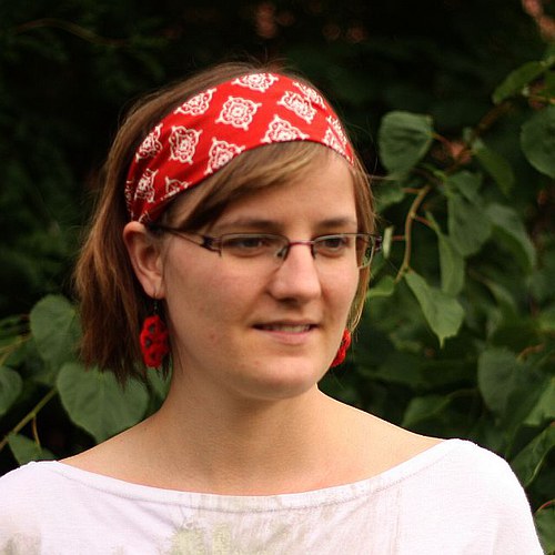 Látková čelenka ČERVENOTISK — foto 1