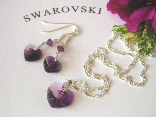 Swarovski Amethyst Blend (afroháčky Ag 925) — foto 1