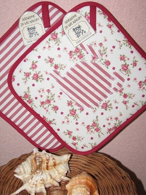 Chňapka / podložka retro růžička — foto 1