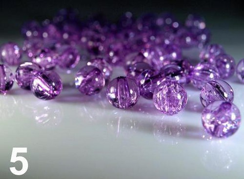 Praskané korálky plast kulička Ø10mm 10ks — foto 1