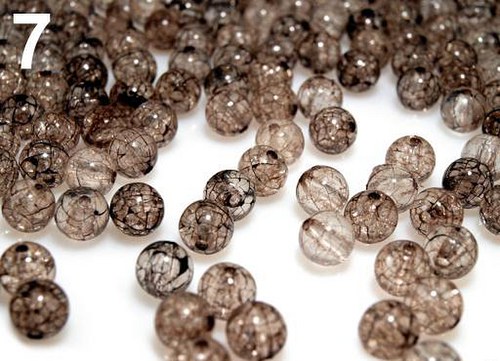 Praskané korálky plast kulička Ø10mm 10ks — foto 1