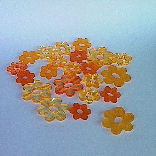 Kytička plast MIX Ø 2-3cm 15ks — foto 1
