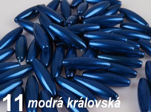 Korálky GLANCE plast 5ks olivka voskované — foto 1