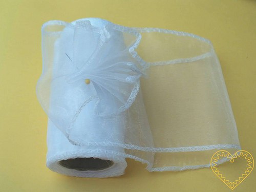 Organza bílá š=10 cm