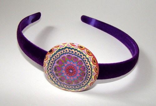Sametka Mandala - sametová čelenka — foto 1