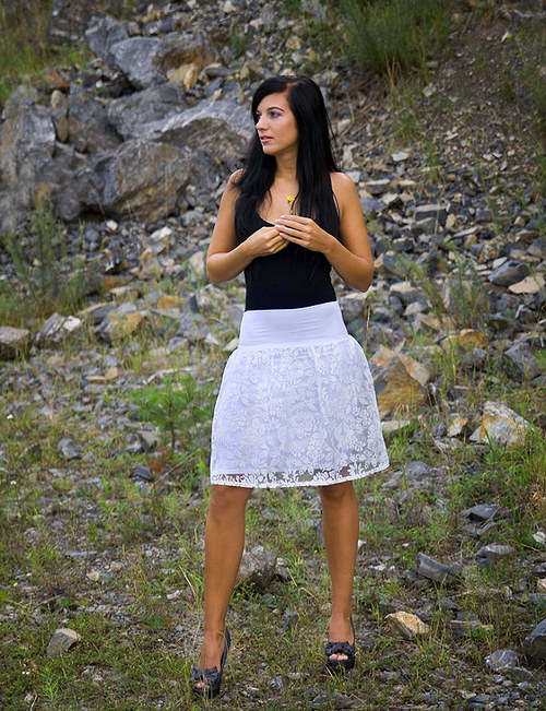 Sukně "Lace"- bílá — foto 1