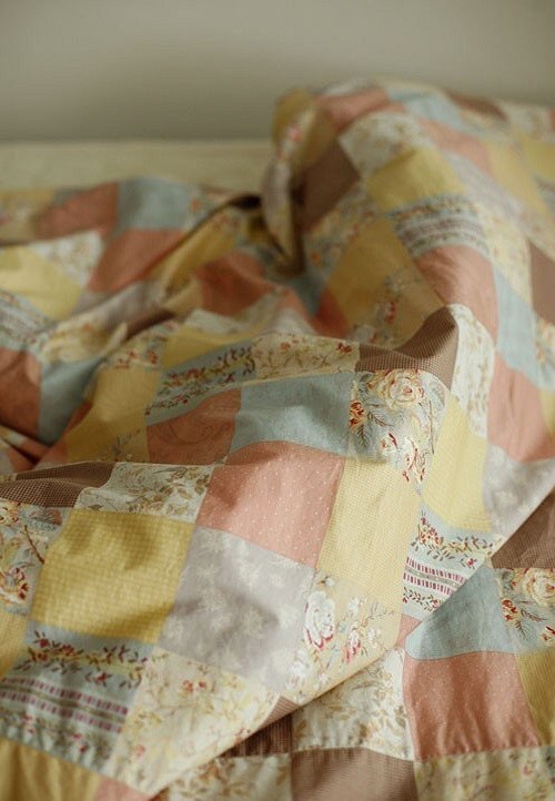 Korejská něžná látka - umělý patchwork — foto 1