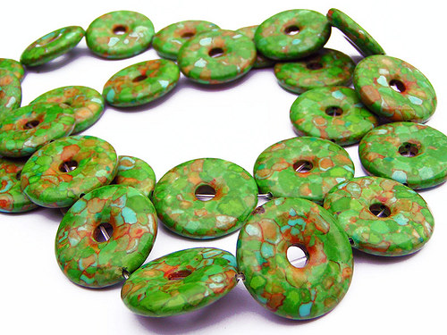 Mramorovaný donut zelený ((PM182)) — foto 1